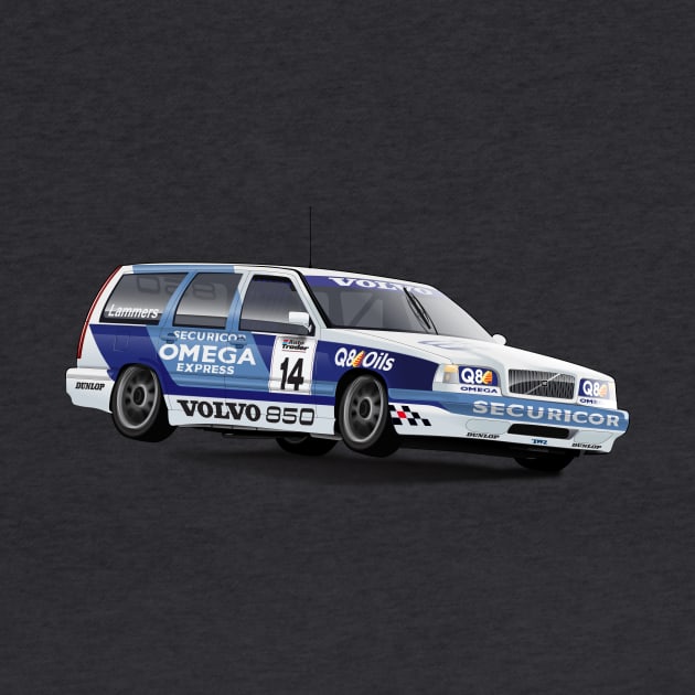 Volvo 850 Turbo Estate Touring Car BTCC No Text by motordoodles